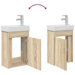 vidaXL Kúpeľňová skrinka s batériou Dub sonoma 40,5 x 22,5 x 62 cm – Obrázok 9