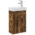 vidaXL Kúpeľňová skrinka s batériou Dymový dub 40,5 x 22,5 x 62 cm – Obrázok 2