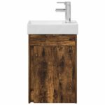 vidaXL Kúpeľňová skrinka s batériou Dymový dub 40,5 x 22,5 x 62 cm – Obrázok 5