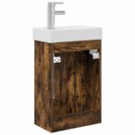 vidaXL Kúpeľňová skrinka s batériou Dymový dub 40,5 x 22,5 x 62 cm – Obrázok 7