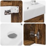 vidaXL Kúpeľňová skrinka s batériou Dymový dub 40,5 x 22,5 x 62 cm – Obrázok 8