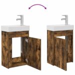 vidaXL Kúpeľňová skrinka s batériou Dymový dub 40,5 x 22,5 x 62 cm – Obrázok 9