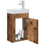 vidaXL Kúpeľňová skrinka s batériou Staré drevo 40,5 x 22,5 x 62 cm – Obrázok 3