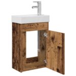 vidaXL Kúpeľňová skrinka s batériou Staré drevo 40,5 x 22,5 x 62 cm – Obrázok 4