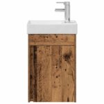 vidaXL Kúpeľňová skrinka s batériou Staré drevo 40,5 x 22,5 x 62 cm – Obrázok 5