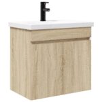 vidaXL Kúpeľňová skrinka s batériou Dub sonoma 61 x 40 x 74,5 cm – Obrázok 2