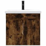 vidaXL Kúpeľňová skrinka s batériou Dymový dub 61 x 40 x 74,5 cm – Obrázok 5