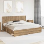 vidaXL Zadné čelo Dub artisan Kompozitné drevo