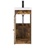 vidaXL Kúpeľňová skrinka s umývadlom Dymový dub 42 x 40 x 84,5 cm – Obrázok 4