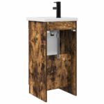 vidaXL Kúpeľňová skrinka s umývadlom Dymový dub 42 x 40 x 84,5 cm – Obrázok 6