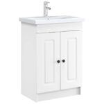 vidaXL Kúpeľňová skrinka pod umývadlo Biela 56 x 37,5 x 81 cm – Obrázok 3