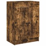 vidaXL Kúpeľňová skrinka pod umývadlo Dymový dub 56 x 37,5 x 81 cm – Obrázok 2