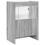 vidaXL Kúpeľňová skrinka pod umývadlo Sivý Sonoma 56 x 37,5 x 81 cm – Obrázok 6