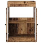 vidaXL Kúpeľňová skrinka pod umývadlo Staré drevo 56 x 37,5 x 81 cm – Obrázok 4