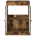 vidaXL Kúpeľňová skrinka pod umývadlo Dymový dub 78,5 x 37,5 x 81 cm – Obrázok 4