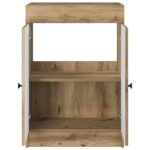 vidaXL Kúpeľňová skrinka pod umývadlo Dub artisan 78,5 x 37,5 x 81 cm – Obrázok 4