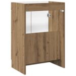 vidaXL Kúpeľňová skrinka pod umývadlo Dub artisan 78,5 x 37,5 x 81 cm – Obrázok 6