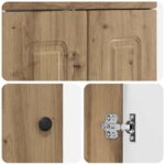 vidaXL Kúpeľňová skrinka pod umývadlo Dub artisan 78,5 x 37,5 x 81 cm – Obrázok 7