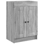 vidaXL Kúpeľňová skrinka pod umývadlo Sivý Sonoma 56 x 37,5 x 81 cm – Obrázok 2