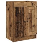 vidaXL Kúpeľňová skrinka pod umývadlo Staré drevo 56 x 37,5 x 81 cm – Obrázok 2