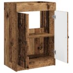vidaXL Kúpeľňová skrinka pod umývadlo Staré drevo 56 x 37,5 x 81 cm – Obrázok 4