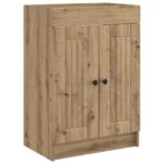 vidaXL Kúpeľňová skrinka pod umývadlo Dub artisan 56 x 37,5 x 81 cm – Obrázok 2