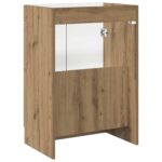 vidaXL Kúpeľňová skrinka pod umývadlo Dub artisan 56 x 37,5 x 81 cm – Obrázok 6