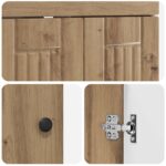vidaXL Kúpeľňová skrinka pod umývadlo Dub artisan 56 x 37,5 x 81 cm – Obrázok 8