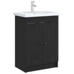 vidaXL Kúpeľňová skrinka pod umývadlo Čierna 78,5 x 37,5 x 81 cm – Obrázok 3