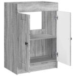 vidaXL Kúpeľňová skrinka pod umývadlo Sivý Sonoma 78,5 x 37,5 x 81 cm – Obrázok 4