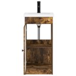 vidaXL Kúpeľňová skrinka s umývadlom Dymový dub 42 x 40 x 84,5 cm – Obrázok 4