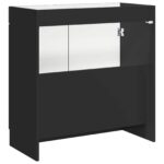 vidaXL Kúpeľňová skrinka pod umývadlo Čierna 56 x 37,5 x 81 cm – Obrázok 6
