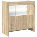 vidaXL Kúpeľňová skrinka pod umývadlo Dub sonoma 56 x 37,5 x 81 cm – Obrázok 6