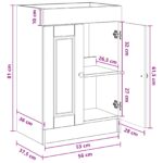 vidaXL Kúpeľňová skrinka pod umývadlo Dub sonoma 56 x 37,5 x 81 cm – Obrázok 9