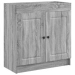 vidaXL Kúpeľňová skrinka pod umývadlo Sivý Sonoma 56 x 37,5 x 81 cm – Obrázok 2