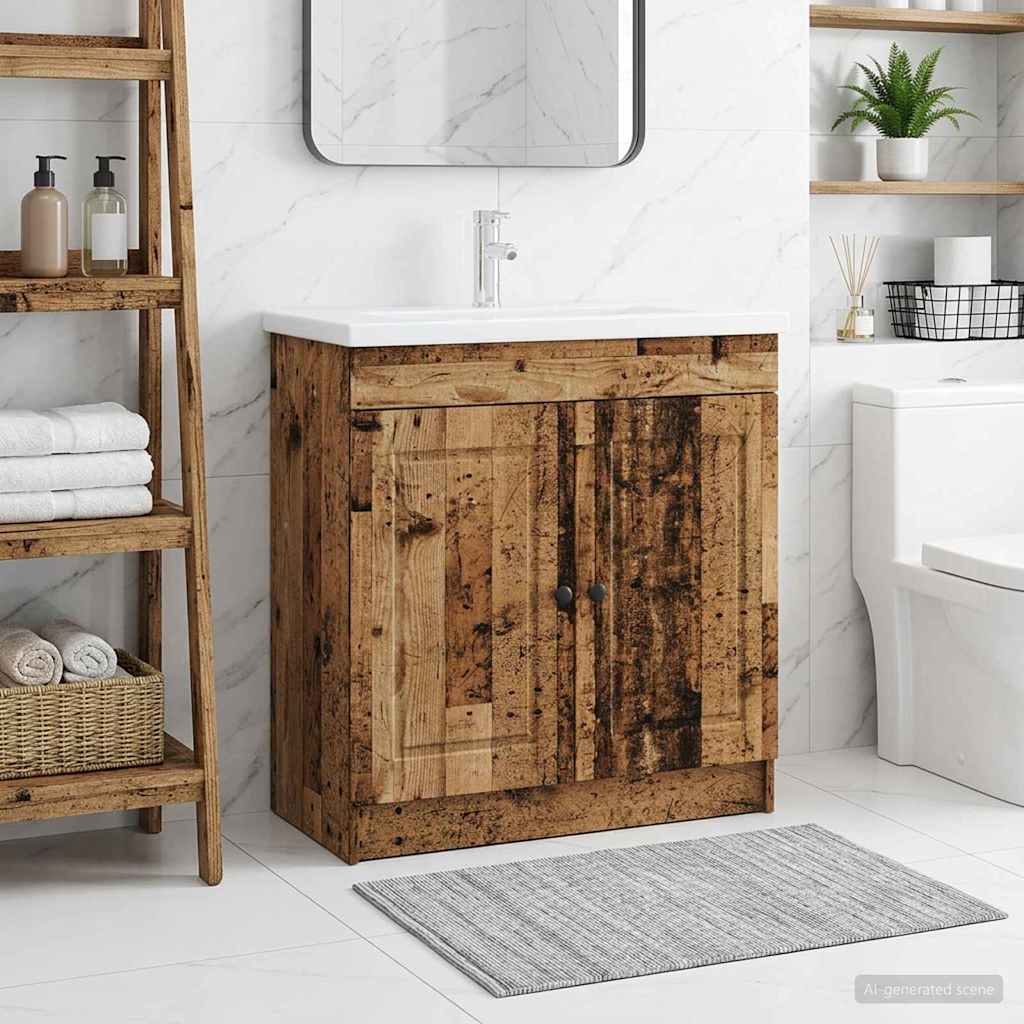 890072_1.jpg vidaXL Kúpeľňová skrinka pod umývadlo Staré drevo 56 x 37,5 x 81 cm – Obrázok 1