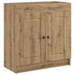 vidaXL Kúpeľňová skrinka pod umývadlo Dub artisan 56 x 37,5 x 81 cm – Obrázok 2