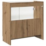 vidaXL Kúpeľňová skrinka pod umývadlo Dub artisan 56 x 37,5 x 81 cm – Obrázok 6