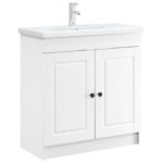 vidaXL Kúpeľňová skrinka pod umývadlo Biela 78,5 x 37,5 x 81 cm – Obrázok 3
