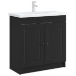vidaXL Kúpeľňová skrinka pod umývadlo Čierna 78,5 x 37,5 x 81 cm – Obrázok 3