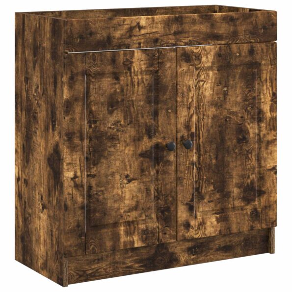 vidaXL Kúpeľňová skrinka pod umývadlo Dymový dub 78,5 x 37,5 x 81 cm – Obrázok 2
