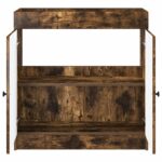 vidaXL Kúpeľňová skrinka pod umývadlo Dymový dub 78,5 x 37,5 x 81 cm – Obrázok 4