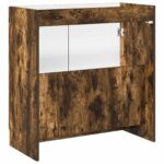 vidaXL Kúpeľňová skrinka pod umývadlo Dymový dub 78,5 x 37,5 x 81 cm – Obrázok 6