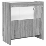 vidaXL Kúpeľňová skrinka pod umývadlo Sivý Sonoma 78,5 x 37,5 x 81 cm – Obrázok 6