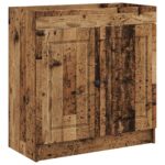 vidaXL Kúpeľňová skrinka pod umývadlo Staré drevo 78,5 x 37,5 x 81 cm – Obrázok 2