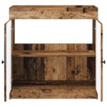 vidaXL Kúpeľňová skrinka pod umývadlo Staré drevo 78,5 x 37,5 x 81 cm – Obrázok 4