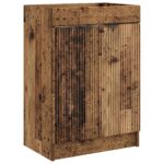 vidaXL Kúpeľňová skrinka pod umývadlo Staré drevo 56 x 37,5 x 81 cm – Obrázok 2
