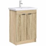 vidaXL Kúpeľňová skrinka pod umývadlo Dub sonoma 78,5 x 37,5 x 81 cm – Obrázok 3