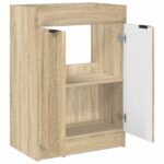 vidaXL Kúpeľňová skrinka pod umývadlo Dub sonoma 78,5 x 37,5 x 81 cm – Obrázok 4