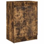 vidaXL Kúpeľňová skrinka pod umývadlo Dymový dub 78,5 x 37,5 x 81 cm – Obrázok 2